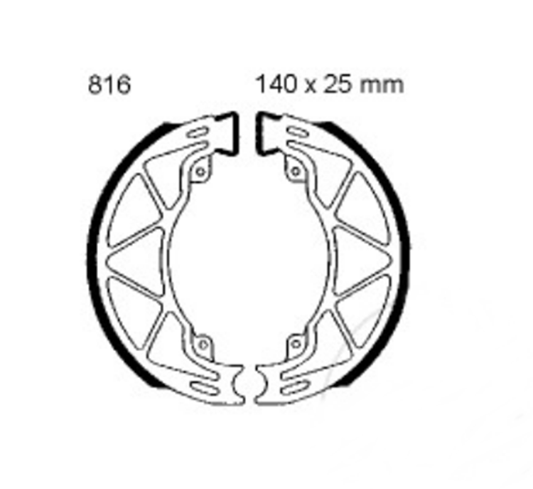 MORDAZAS FRENO EBC(816) PIAGGIO 140 X 25 MM GRANDES